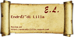 Endrédi Lilla névjegykártya